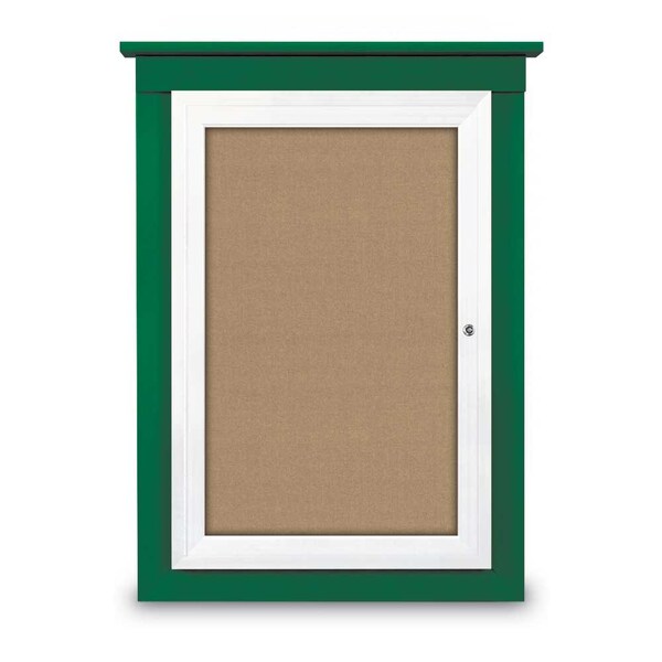Sliding Glass Enclosed Letterboard, 96"x3, UV9013ACS-BLACK-GREYVL